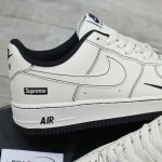 Giày Air Force 1 x Supreme White Black Like Auth