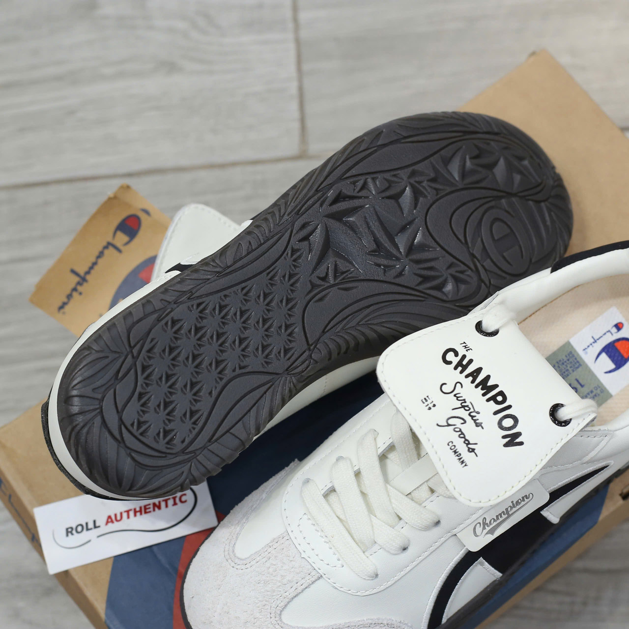 Giày Champion Essentials Champ T-Trainer Cream Black Real
