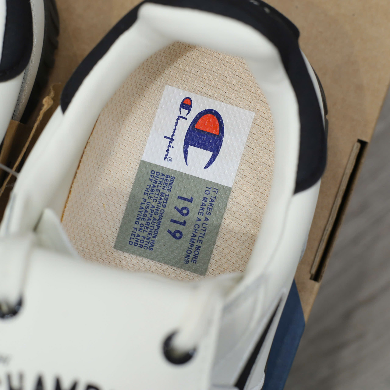 Giày Champion Essentials Champ T-Trainer Cream Black Real