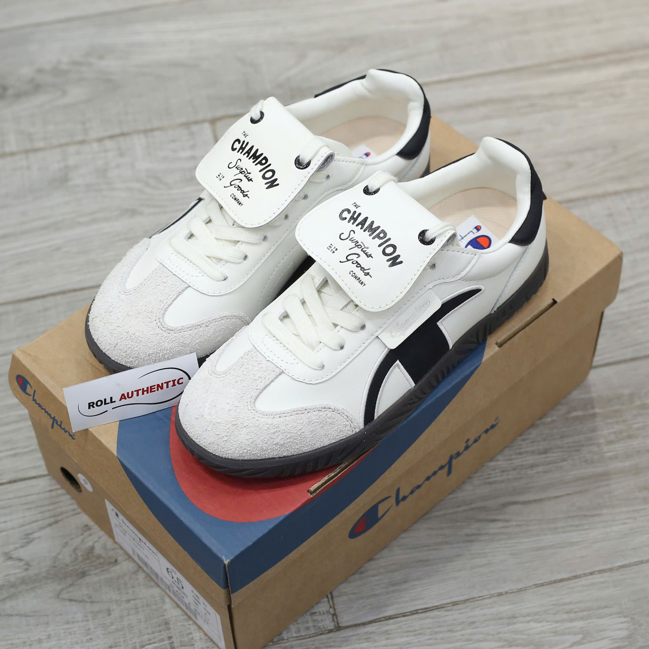 Giày Champion Essentials Champ T-Trainer Cream Black Real