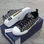 Giày Dior B23 League Low Top Beige Black Oblique Jacquard