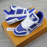 Giày Louis Vuitton LV Trainer Sneaker Gaston Blue Best Quality