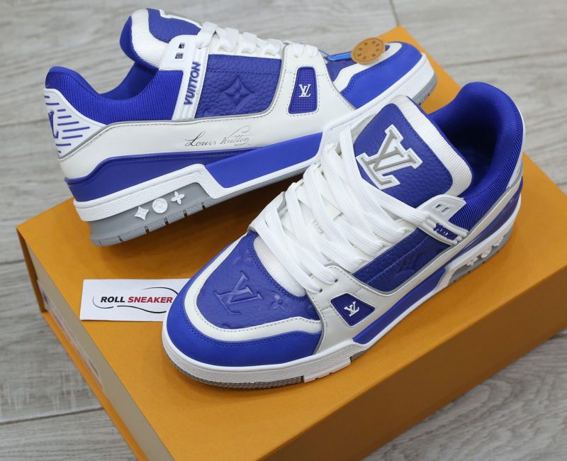 Giày Louis Vuitton LV Trainer Sneaker Gaston Blue Best Quality