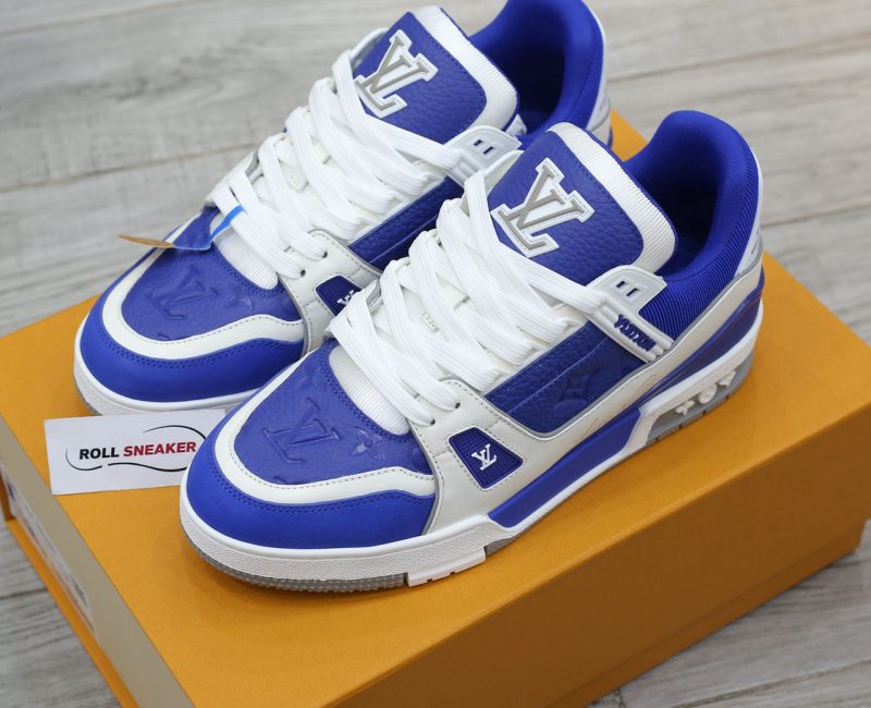 Giày Louis Vuitton LV Trainer Sneaker Gaston Blue Best Quality
