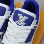 Giày Louis Vuitton LV Trainer Sneaker Gaston Blue Best Quality