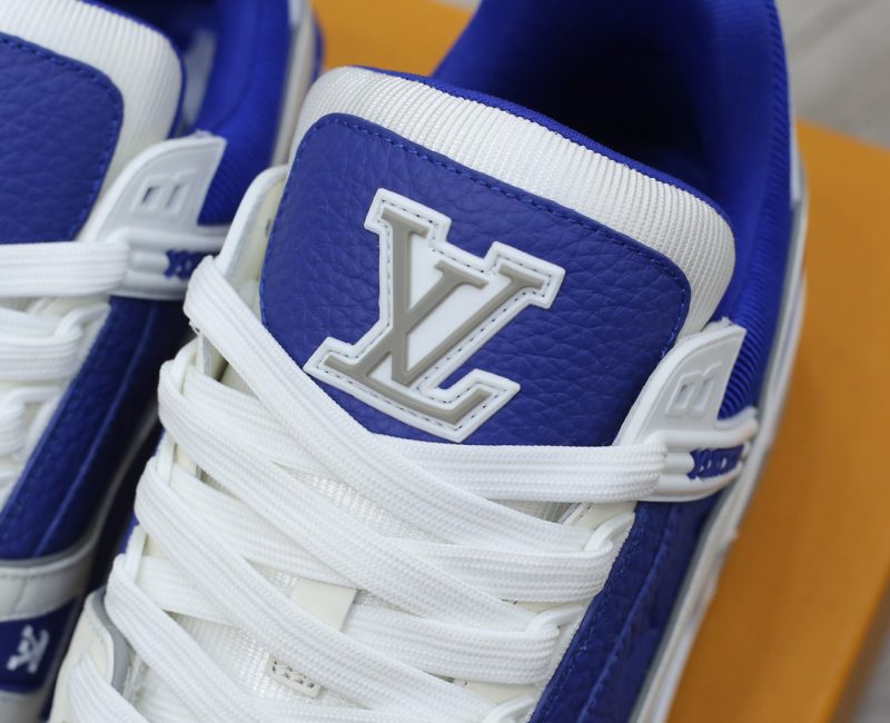 Giày Louis Vuitton LV Trainer Sneaker Gaston Blue Best Quality