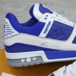 Giày Louis Vuitton LV Trainer Sneaker Gaston Blue Best Quality