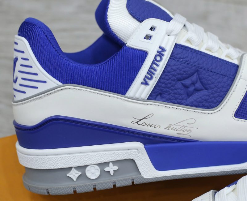 Giày Louis Vuitton LV Trainer Sneaker Gaston Blue Best Quality