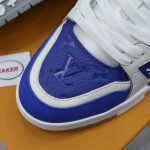 Giày Louis Vuitton LV Trainer Sneaker Gaston Blue Best Quality