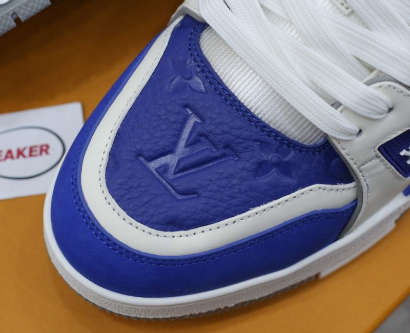 Giày Louis Vuitton LV Trainer Sneaker Gaston Blue Best Quality