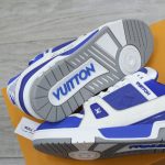 Giày Louis Vuitton LV Trainer Sneaker Gaston Blue Best Quality