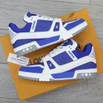 Giày Louis Vuitton LV Trainer Sneaker Gaston Blue Best Quality
