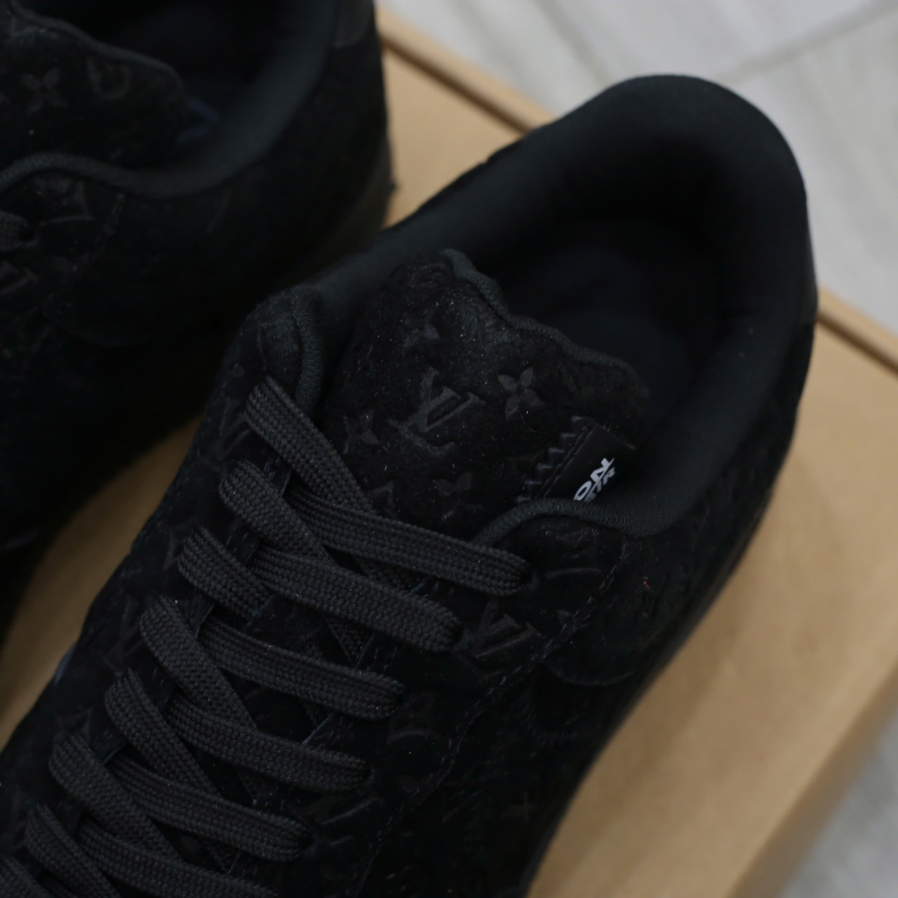 Giày Louis Vuitton x Nike "Air Force 1" By Virgil Abloh 'Black Best Quality