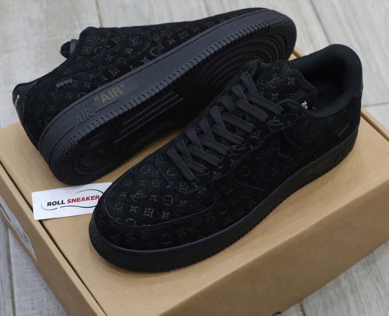 Giày Louis Vuitton x Nike "Air Force 1" By Virgil Abloh 'Black Best Quality