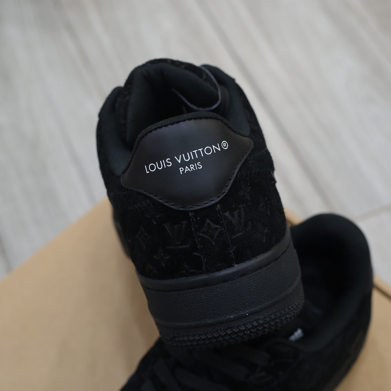 Giày Louis Vuitton x Nike "Air Force 1" By Virgil Abloh 'Black Best Quality
