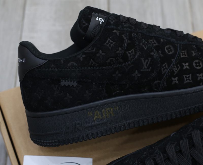 Giày Louis Vuitton x Nike "Air Force 1" By Virgil Abloh 'Black Best Quality