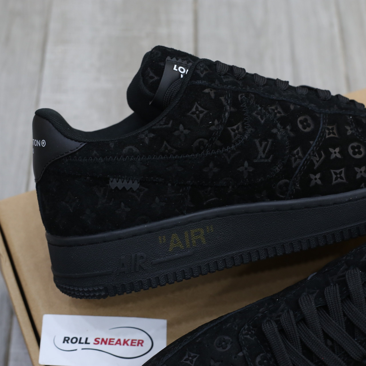 Giày Louis Vuitton x Nike "Air Force 1" By Virgil Abloh 'Black Best Quality