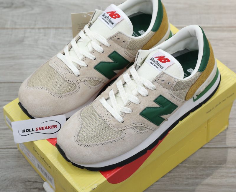 Giày New Balance 990v1 MiUSA ‘Tan Green’ Like Auth