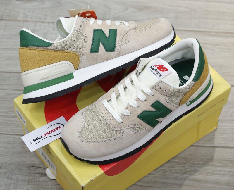 Giày New Balance 990v1 MiUSA ‘Tan Green’ Like Auth