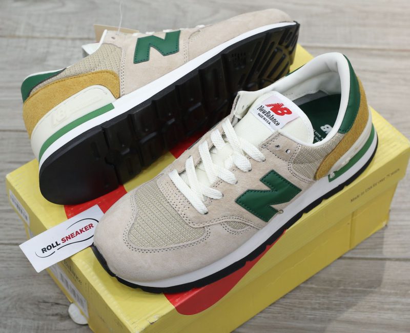 Giày New Balance 990v1 MiUSA ‘Tan Green’ Like Auth