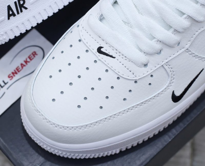 Giày Nike Air Force 1 Low Multi-Etch Swoosh White Black Like Auth