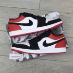 Giày Nike Air Jordan 1 Low 'Black Toe' 2025 Real