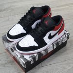 Giày Nike Air Jordan 1 Low 'Black Toe' 2025 Real