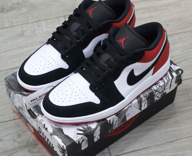 Giày Nike Air Jordan 1 Low 'Black Toe' 2025 Real