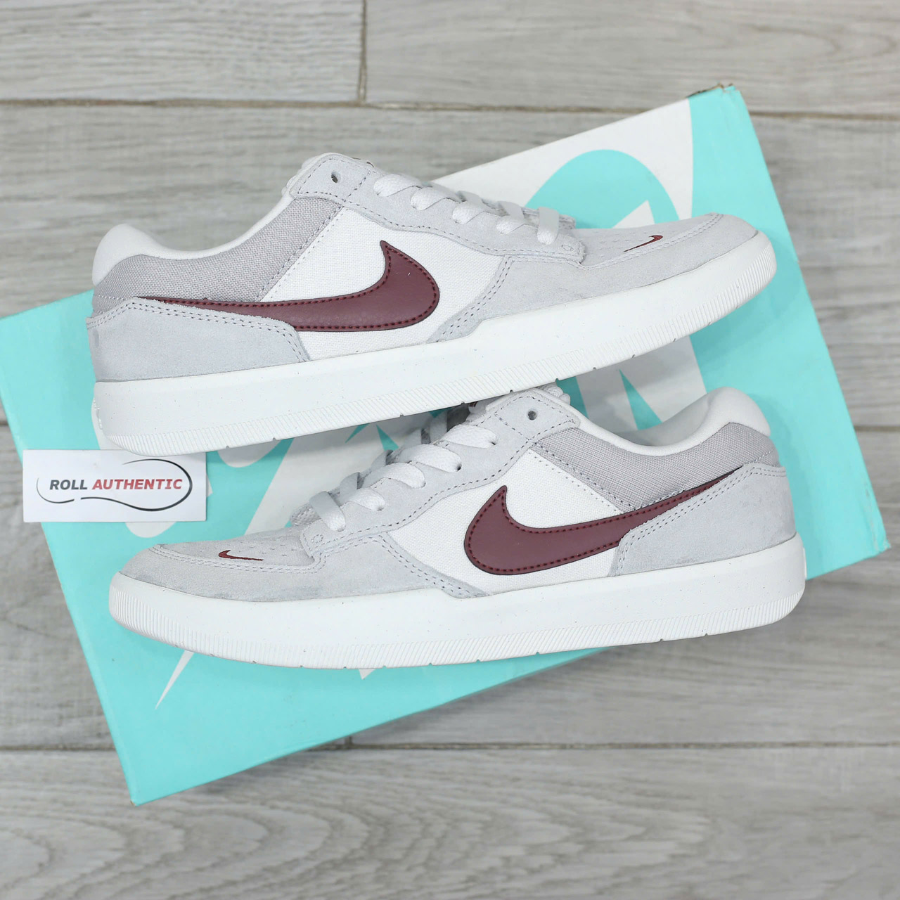 Giày Nike SB Force 58 ‘Light Smoke Burgundy’ Real