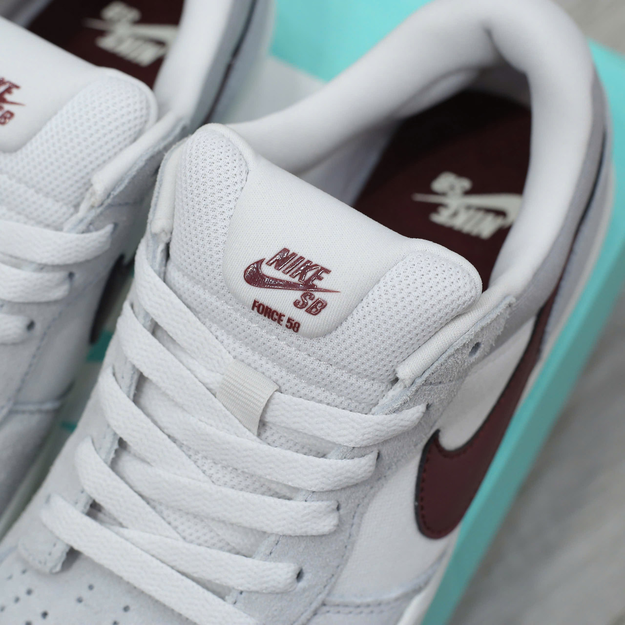 Giày Nike SB Force 58 ‘Light Smoke Burgundy’ Real