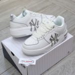 Giày MLB Chunky Liner Basic New York Yankees White Silver Chuẩn 99% Auth
