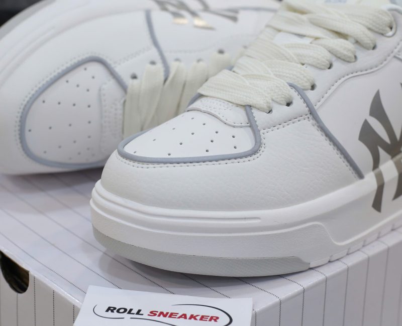 Giày MLB Chunky Liner Basic New York Yankees White Silver Chuẩn 99% Auth