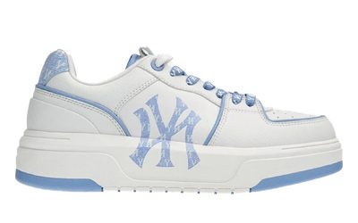 Giày MLB Chunky Liner Denim Monogram White Blue Chuẩn 99% Auth