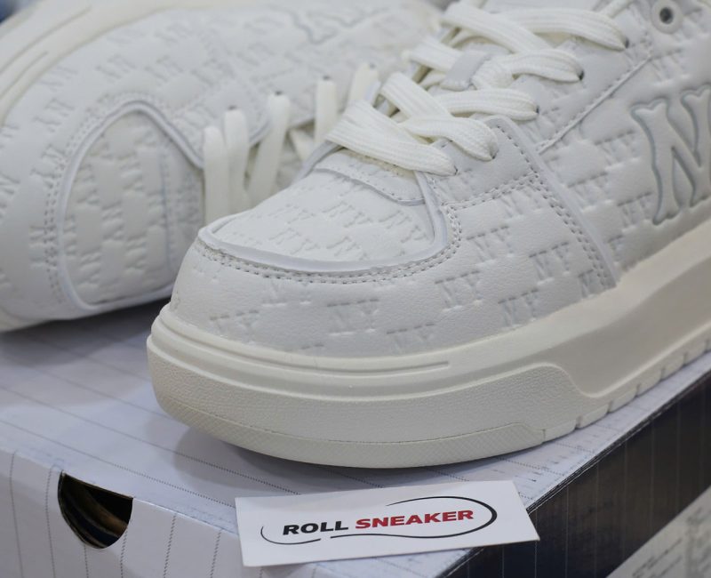 Giày MLB Chunky Liner Embo Mono Cooperstown White Chuẩn 99% Auth