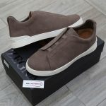 Giày Zegna Brown Suede Triple Stitch Chuẩn 99% Auth