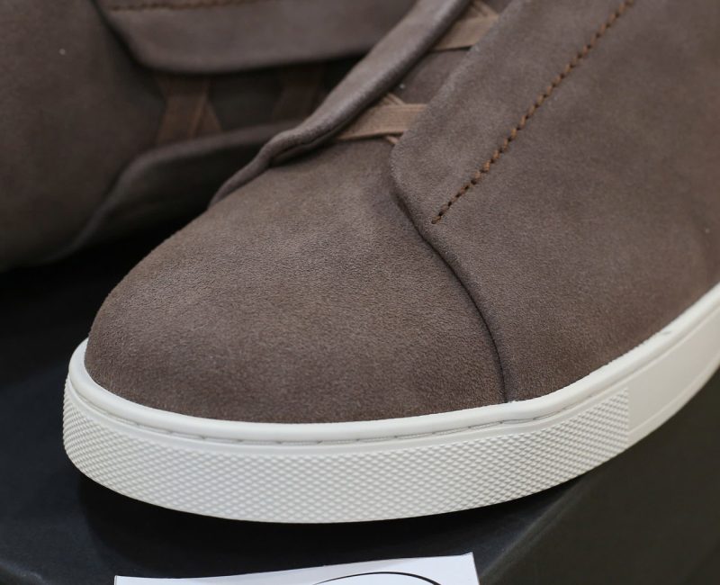 Giày Zegna Brown Suede Triple Stitch Chuẩn 99% Auth