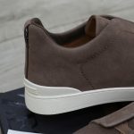 Giày Zegna Brown Suede Triple Stitch Chuẩn 99% Auth