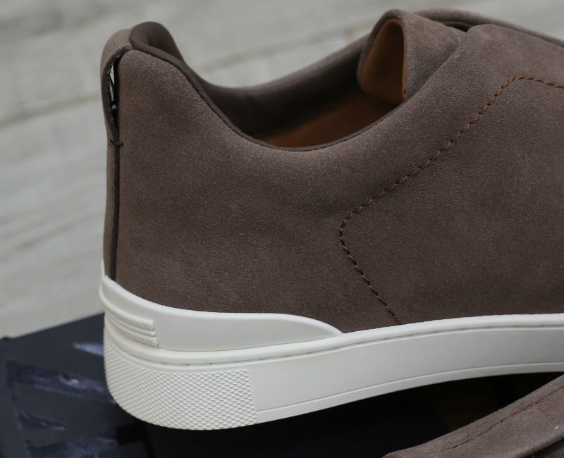 Giày Zegna Brown Suede Triple Stitch Chuẩn 99% Auth