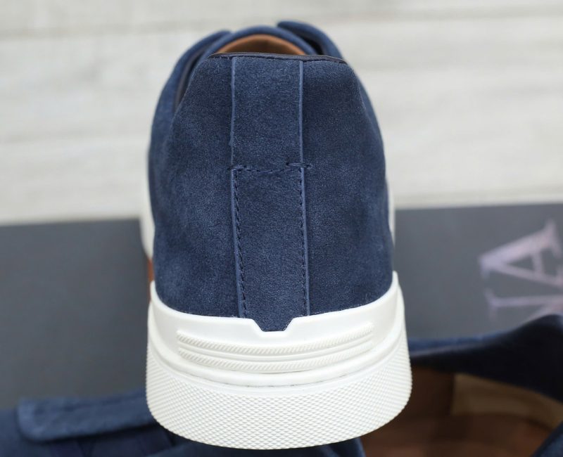 Giày Zegna Utility Blue Suede Triple Stitch Chuẩn 99% Auth