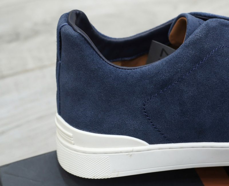 Giày Zegna Utility Blue Suede Triple Stitch Chuẩn 99% Auth