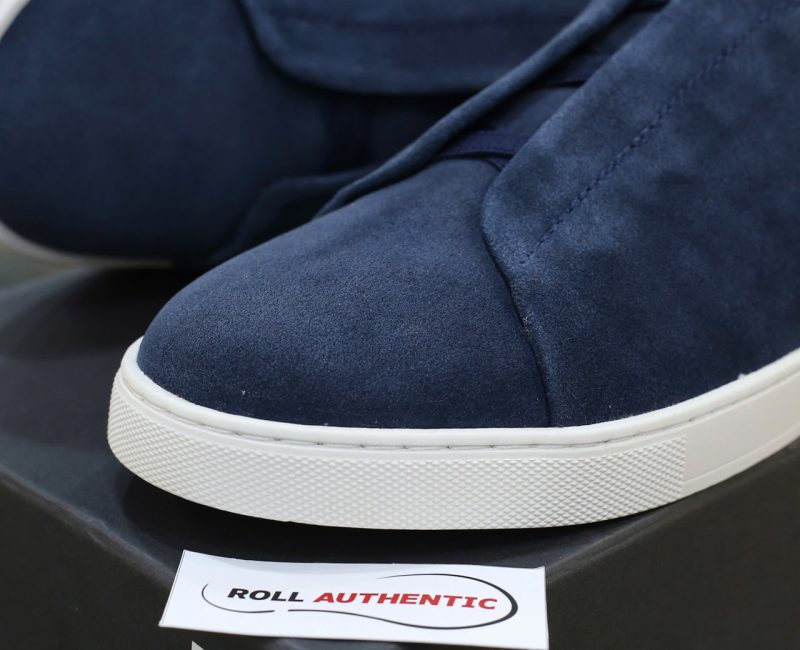 Giày Zegna Utility Blue Suede Triple Stitch Chuẩn 99% Auth