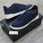 Giày Zegna Utility Blue Suede Triple Stitch Chuẩn 99% Auth