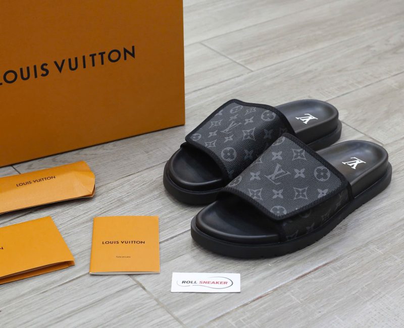 Dép Louis Vuitton Miami Mules ‘Black’ Chuẩn 99% Auth