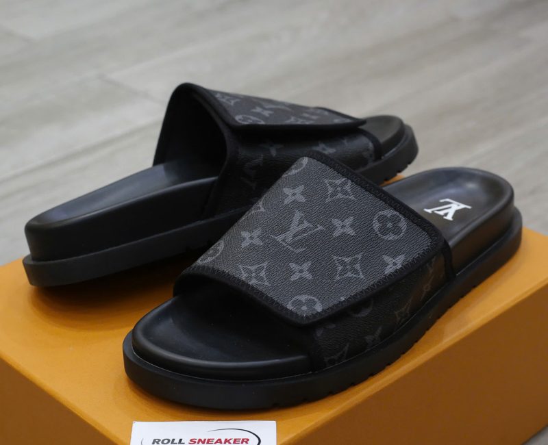 Dép Louis Vuitton Miami Mules ‘Black’ Chuẩn 99% Auth