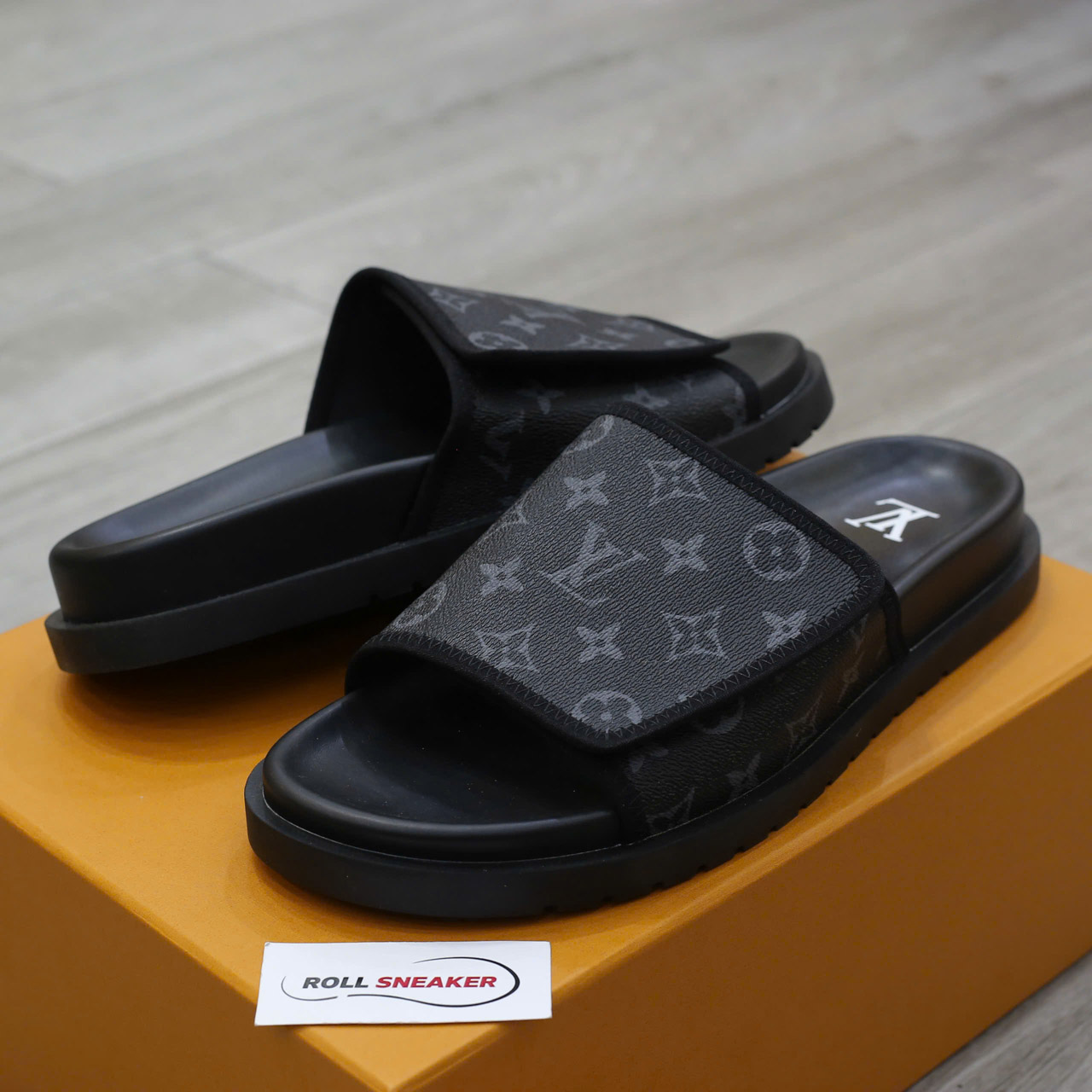 Dép Louis Vuitton Miami Mules ‘Black’ Chuẩn 99% Auth