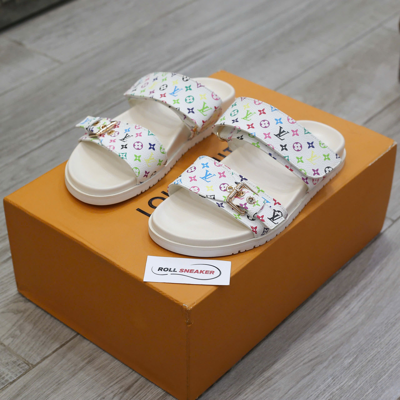 Dép LV x TM Bom Dia Flat Comfort Mule Chuẩn 99% Auth