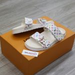 Dép LV x TM Bom Dia Flat Comfort Mule Chuẩn 99% Auth