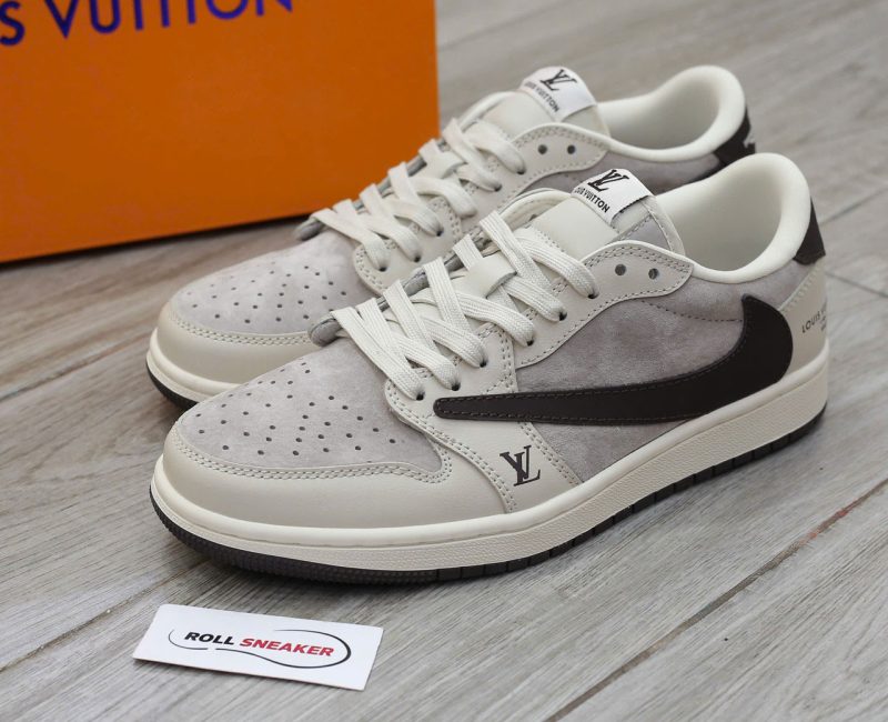 Giày Air Jordan 1 OG SP Travis Scott X Louis Vuitton Grey Black Best Quality