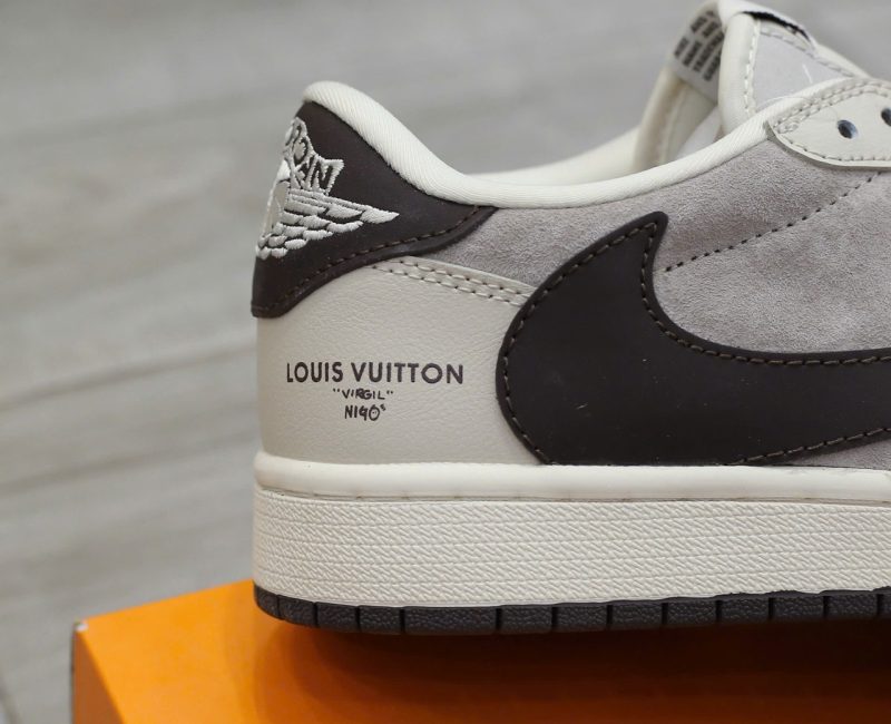 Giày Air Jordan 1 OG SP Travis Scott X Louis Vuitton Grey Black Best Quality