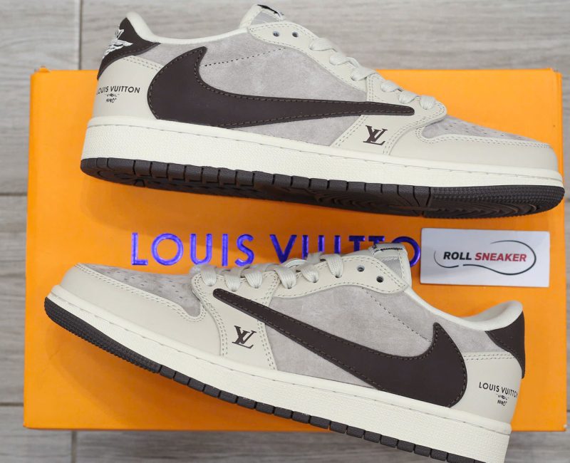 Giày Air Jordan 1 OG SP Travis Scott X Louis Vuitton Grey Black Best Quality